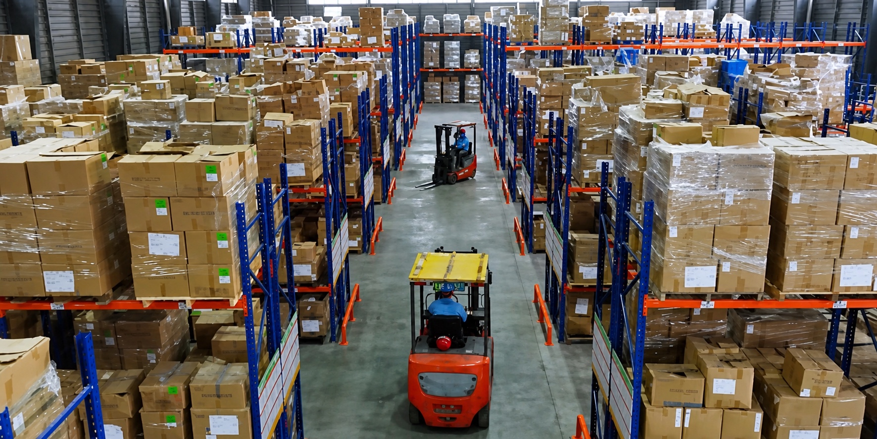 Warehouse logistics and export preparation area