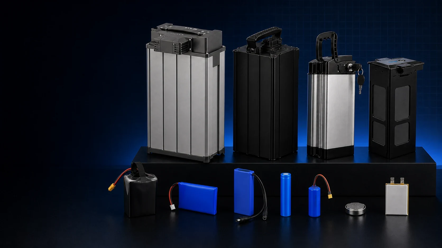 Representative overview of drone, e-bike, power tool and compact-device battery product directions